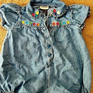 Vintage “LIMITED jeans” toddler romper 18-24m